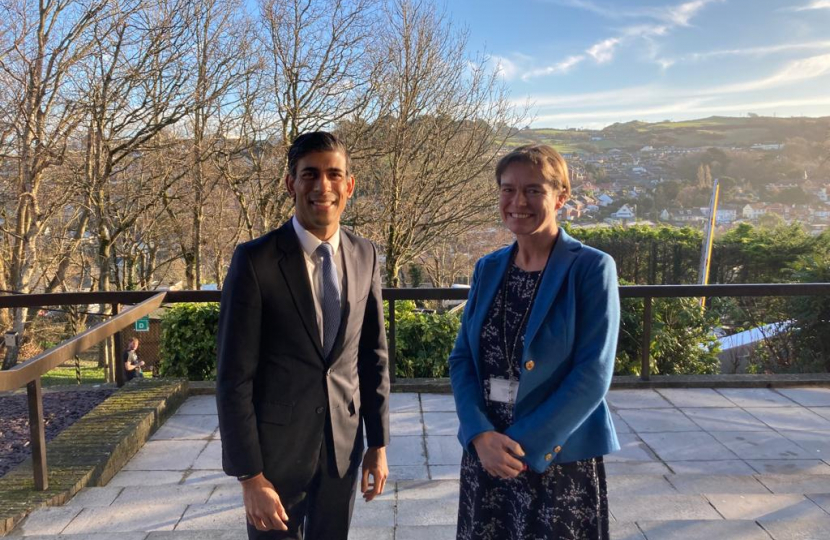 Selaine Saxby MP with Rishi Sunak