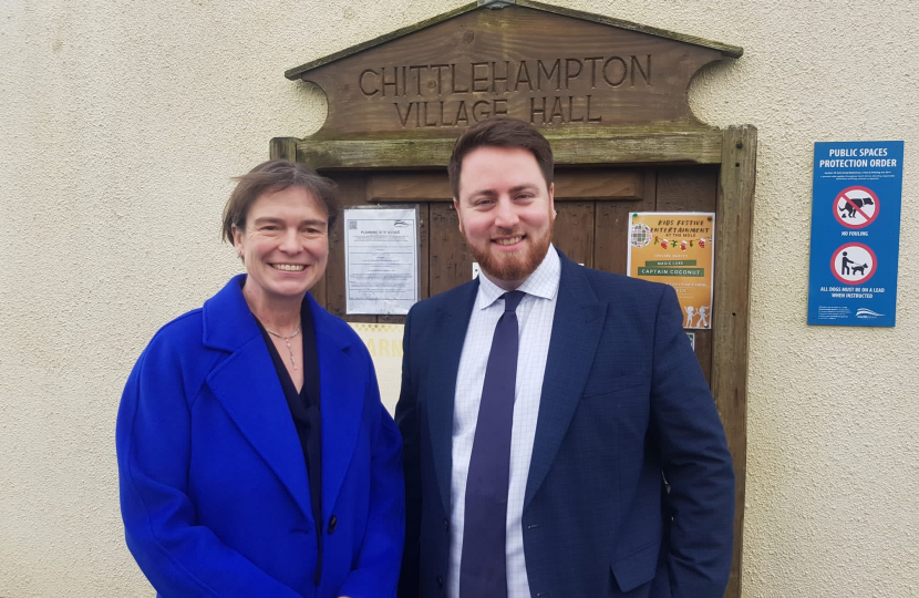 Selaine with Jacob Young at Chittlehampton Village Hall