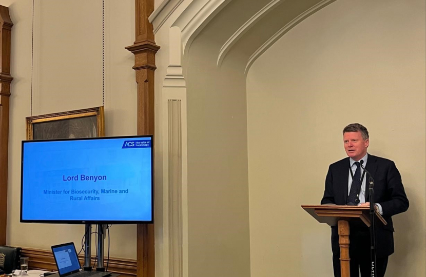 Lord Benyon Speaking 