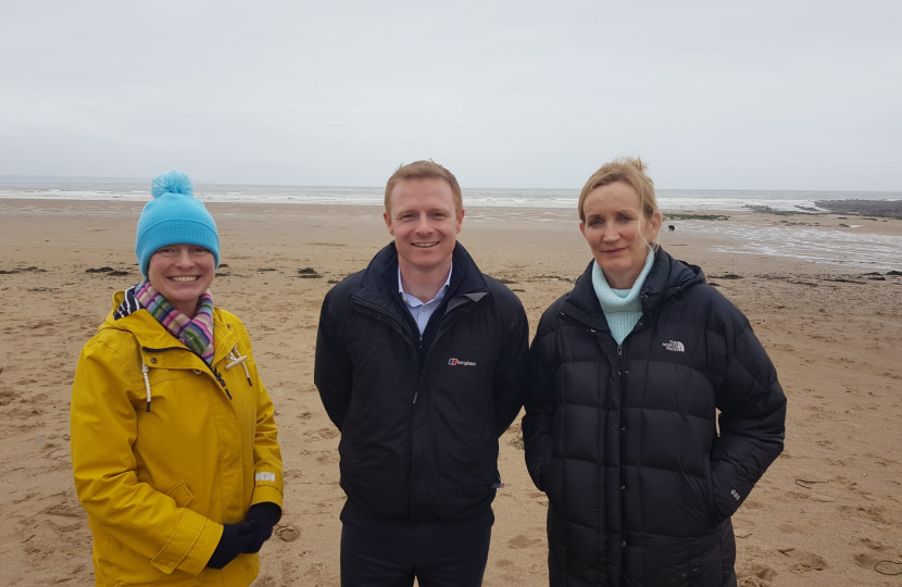 Minister Moore with Selaine and Pru Maskell 