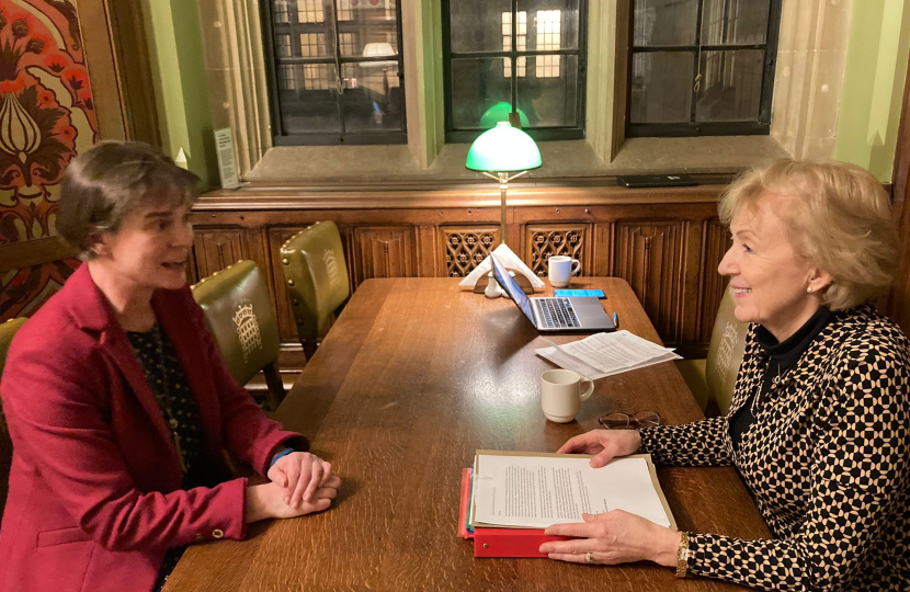 Selaine with Andrea Leadsom 