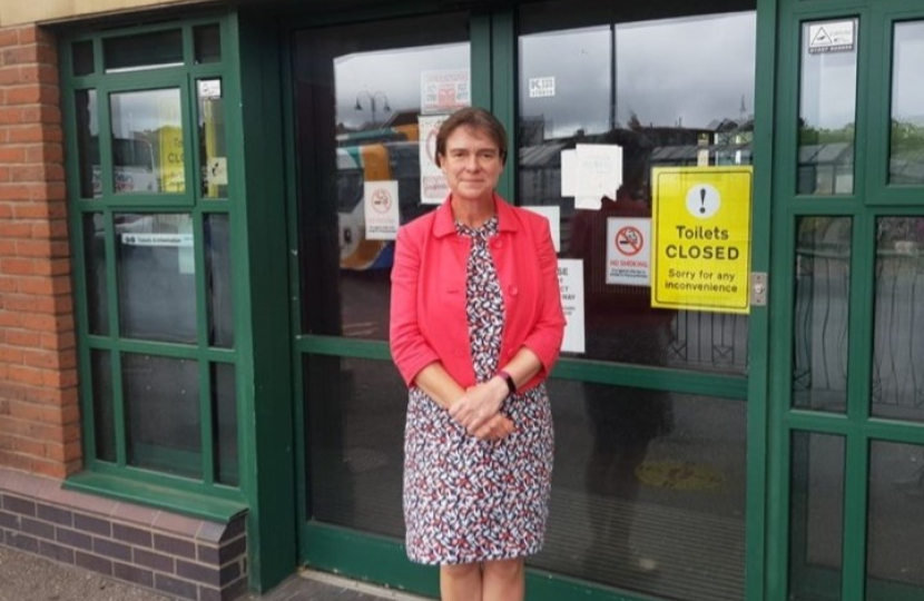 Selaine outside Barnstaple Bus Station