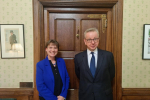 Selaine with Levelling Up Minister Michael Gove