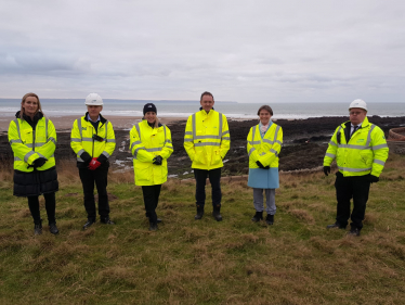 Selaine with representatives from South West Water and Braunton County Councillor Pru Maskell